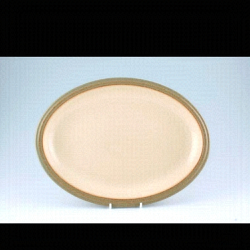 Denby Camelot Pottery platter Ivory & Sage Green Serving Platter Mint condition.